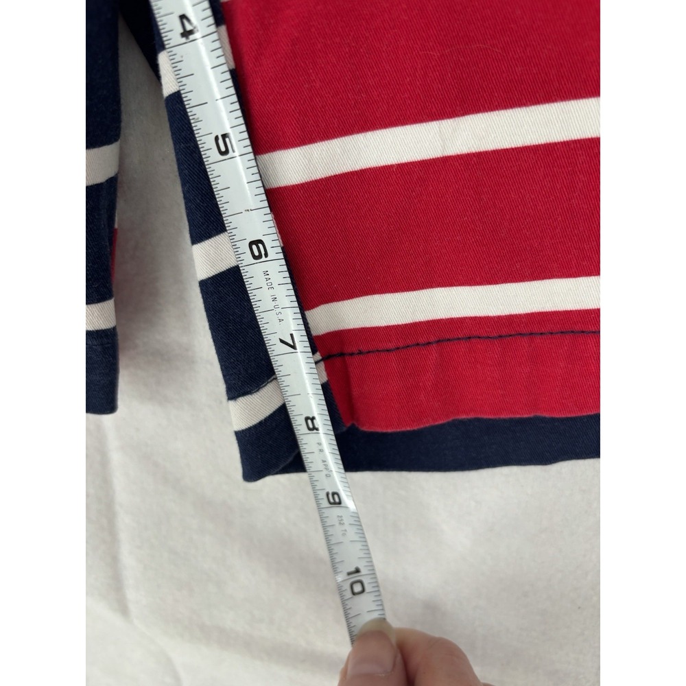 Vineyard Vines Shorts Men's 28x8 Red Blue White American Flag Chino Striped - Picture 5 of 11